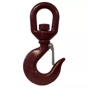 1" Shackle Alloy Swivel Eye Hoist Hook with Safety Spring Latch (7 Ton)