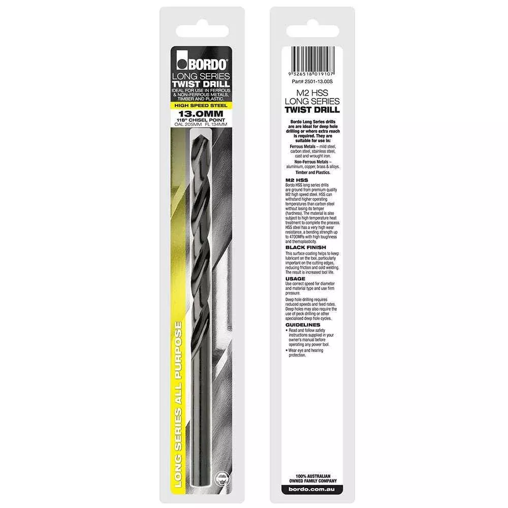 10.5mm HSS Long Series Drill - Clam | Shop Now