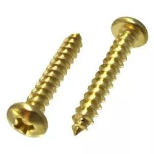 # 12 X 1/2" Brass Plated Pan Head Phillips Sheet Metal Screws (Pack of 12)