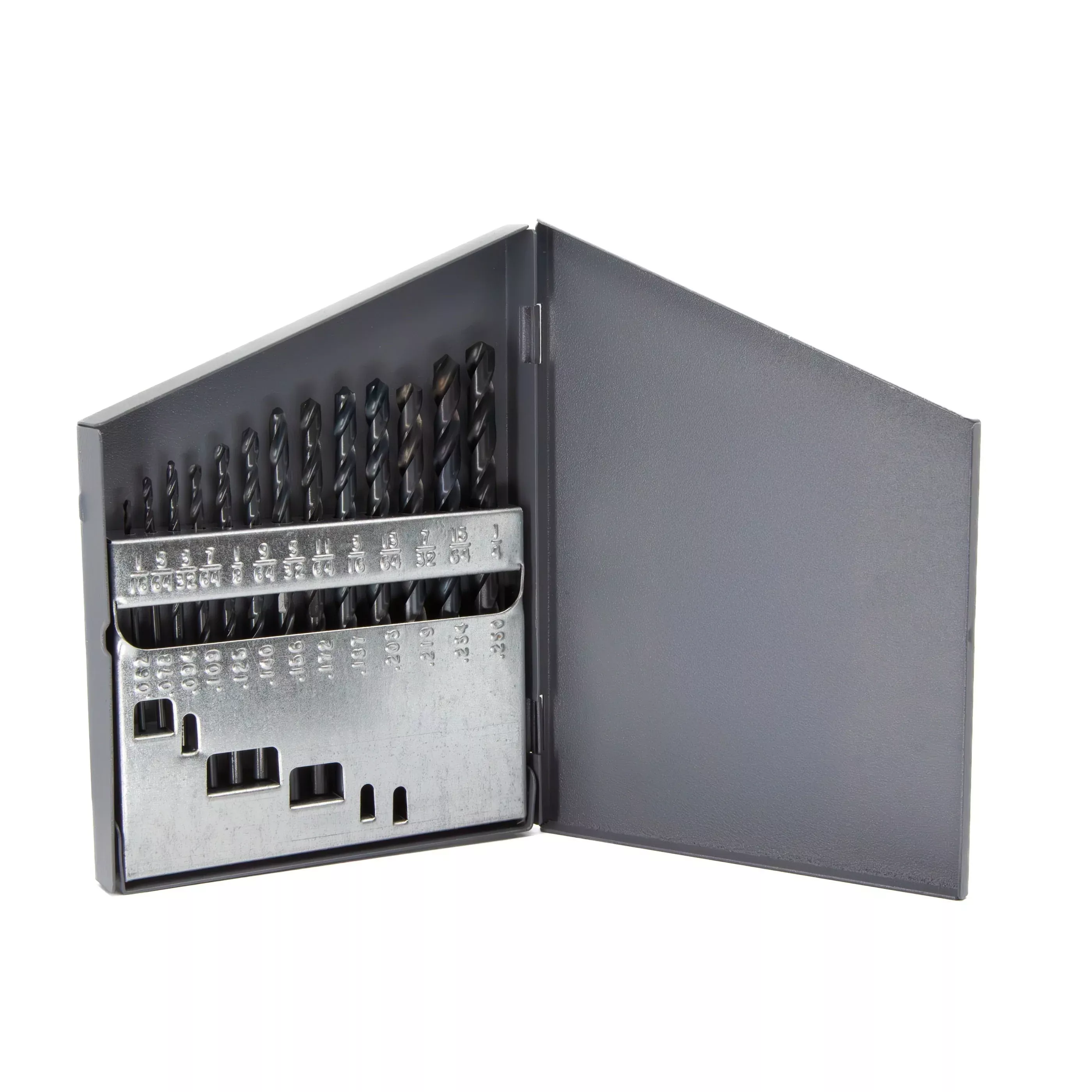 13 Piece HSS Black Oxide Jobber Length Split Point Drill Bit Set, D/AS