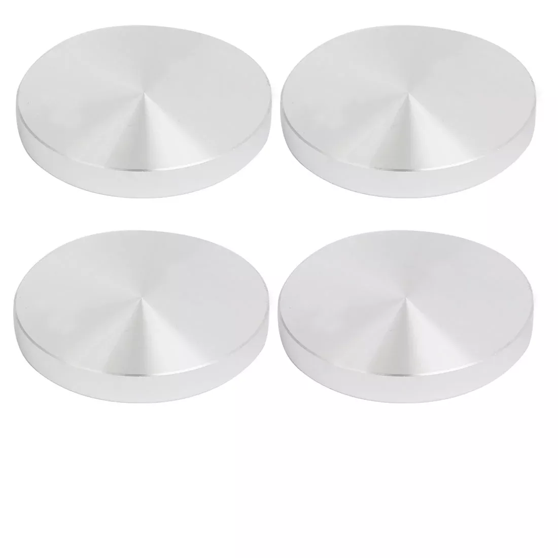 4pcs 75mm Dia 10mm Thickness M8 Thread Aluminum Disc Hardware for Glass Table