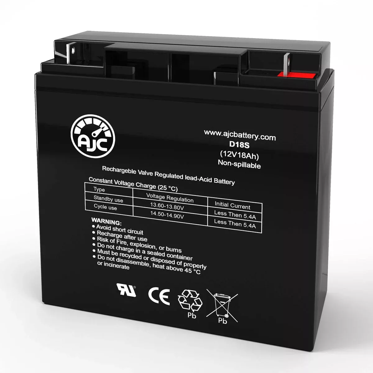 AJC Battery Compatible with ONeAC ONXBCU 12V 18Ah UPS Battery