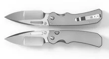 (Arriving in November) Exclusive Kizer Durandal Folding Knife Textured Titanium Handle S35VN Satin Blade K3765BDE3
