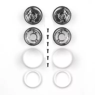 Associated 6396 Jay Halsey Rear Chrome Wheels for RC10