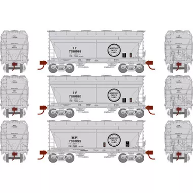 Athearn ATH24673 ACF 2970 Covered Hopper - MP/TP (3) N Scale