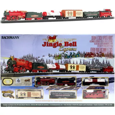 Bachmann 00724 Jingle Bell Express Electric Train Set w/ E-Z Track HO Scale