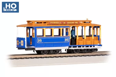 Bachmann 60528 Cable Car - Blue & Tan #16 HO Scale