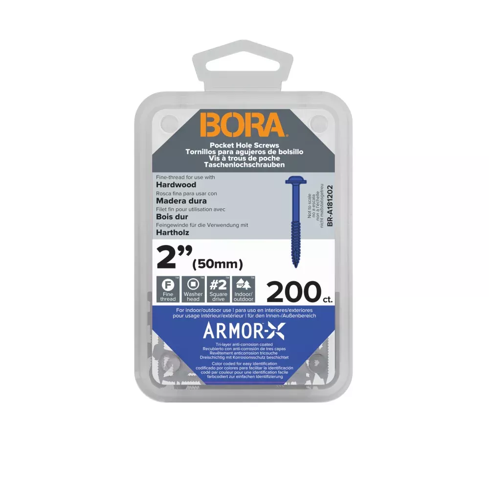 Bora Tools - Screws 2-Inch Fine 200-pcs | BR-A181202