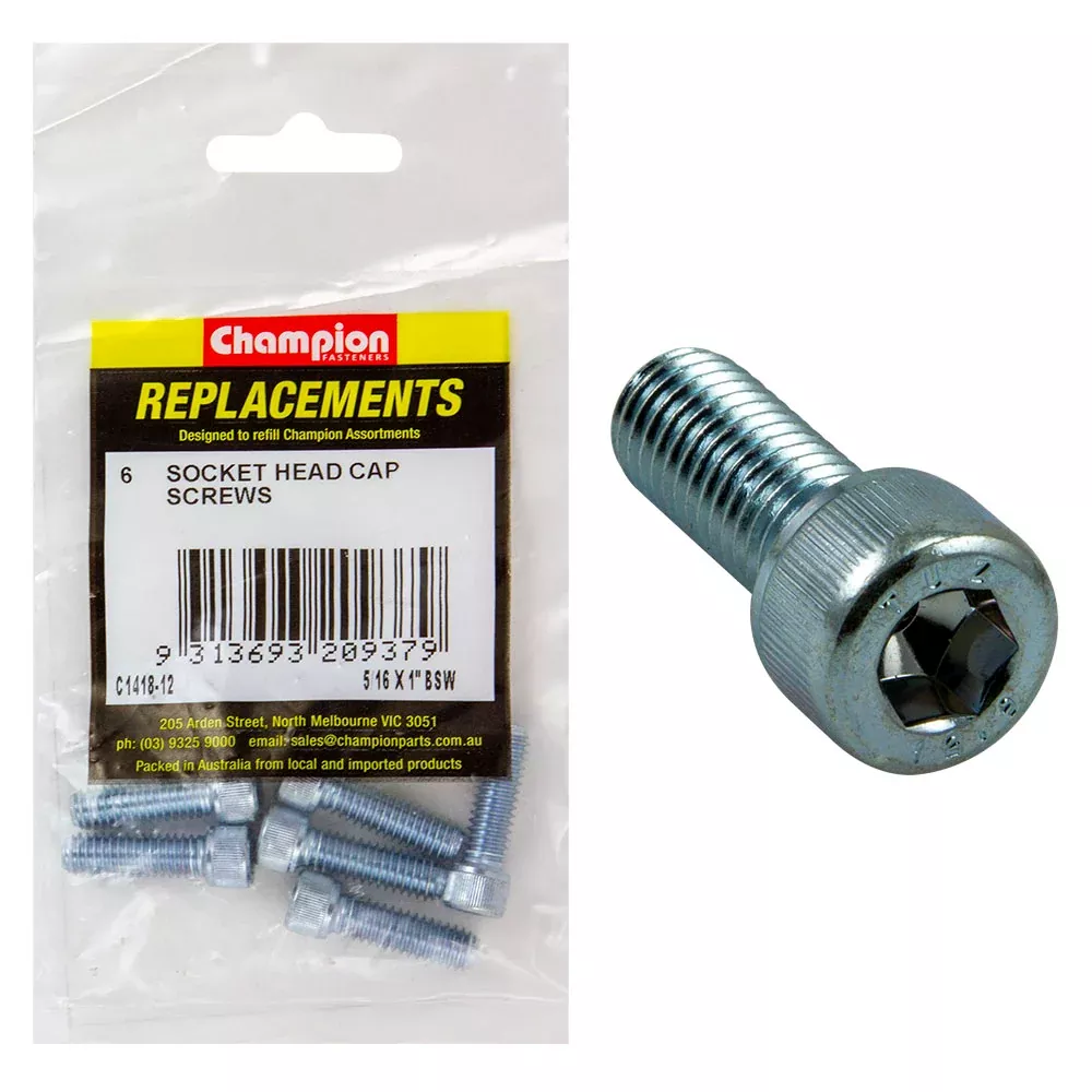 Champion Socket Head Cap Screws - High Tensile - BS… | Industrial Shed