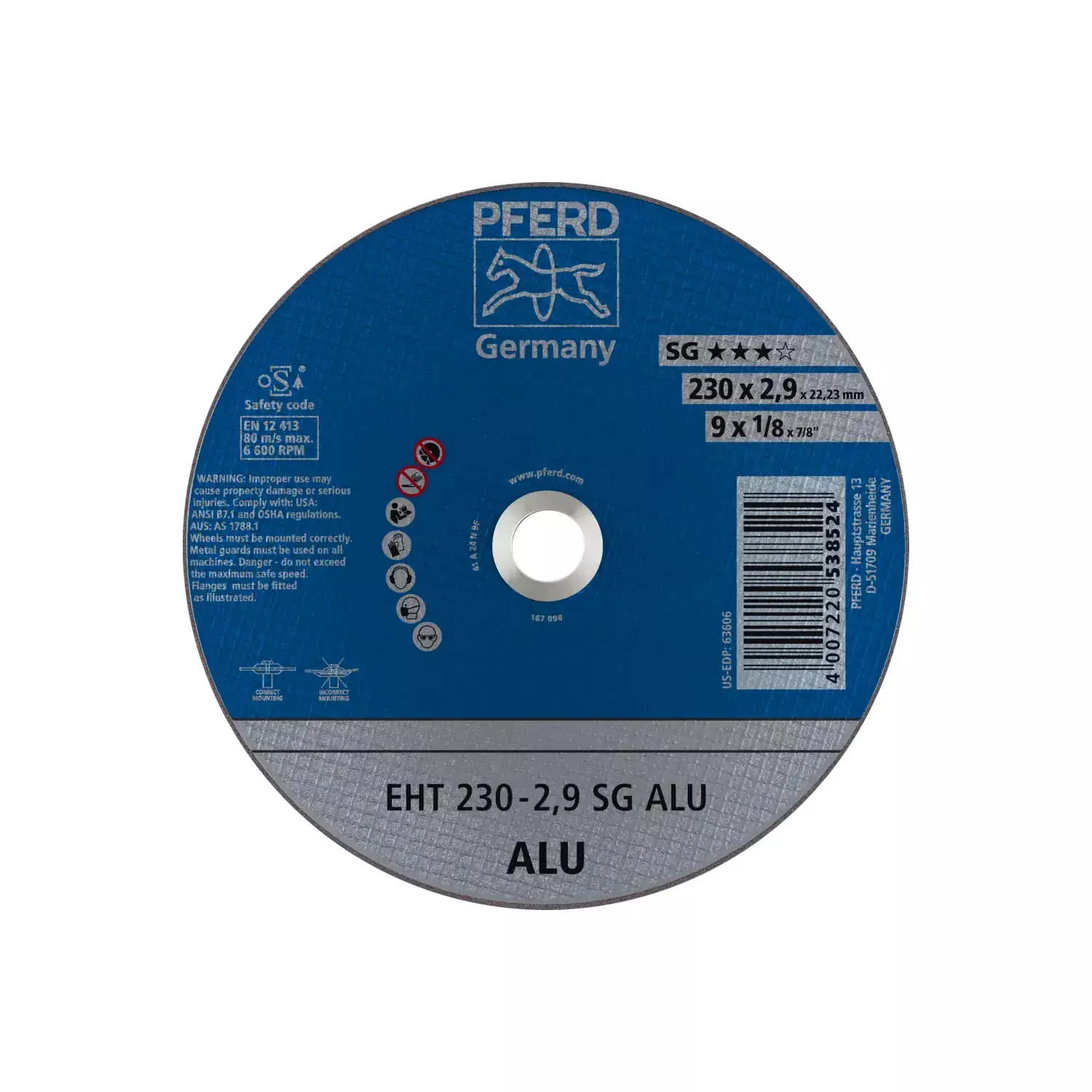 Cut-Off Wheel Eht 230-2.9 Sg Alu (Pkt 25) | | Professional | PFERD