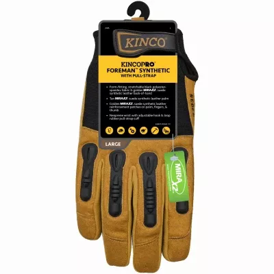 Foreman Gloves, Black/Tan, Men's XL