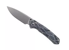 (From Collection) WMK Exclusive CJRB Pyrite Folding KnifeBlack & White Gmascus G10 Handle AR-RPM9Drop Point Plain Edge Stonewash Finish J1925-DBW