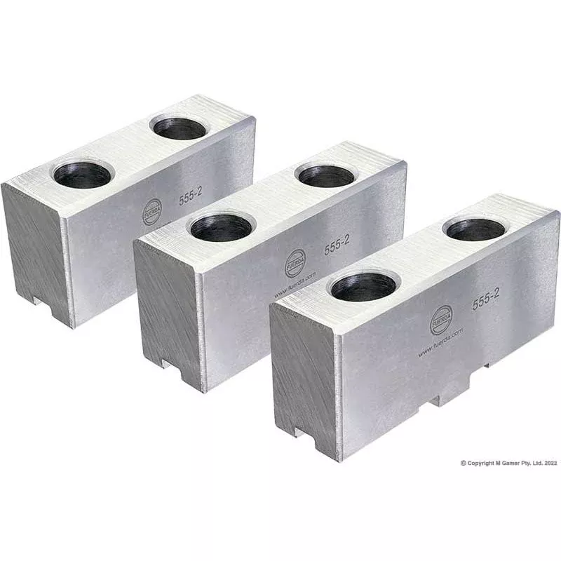 Fuerda Soft Jaw Set 3pcs 200mm STJ-11-200 | High-Precision Chuck Jaws