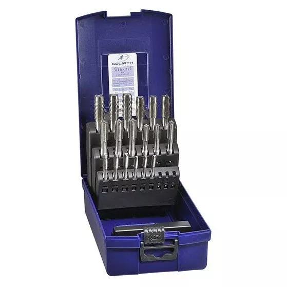 Goliath - 3/16" - 1/2" BSF HSS Tap Set | ETDS05