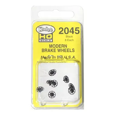 Kadee 2045 Modern Brake Wheel Black (8) : HO Scale