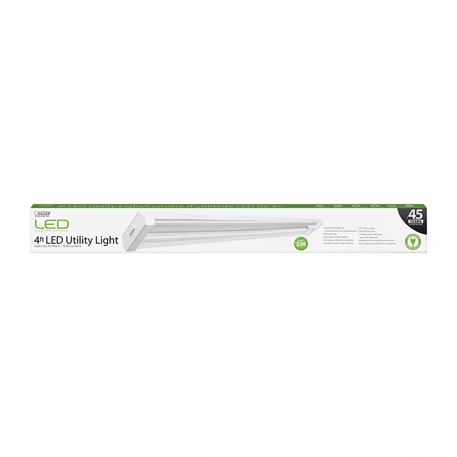 Led Utility Light, 45-watts, 4-ft.