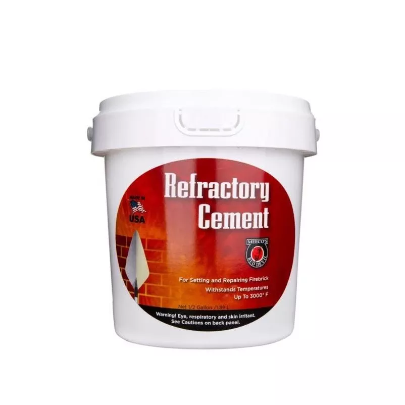 MEECO'S RED DEVIL High‑Temp Refractory Cement – Gray, 10‑lb Tub