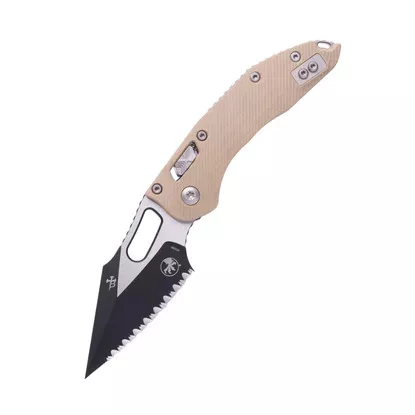 Microtech Stitch Ram-Lok S/E Black Serrated Fluted G10 Tan (169RL-3FLGTTA)