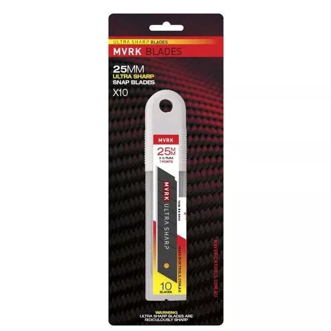 MVRK - Ultra Sharp 25mm Snap Blades 10 Pack | 1016-25US10