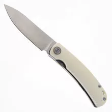 (No Box) Maxace Beetle 1 Folding Knife White Bone/Titanium Handle S90VPlain Edge MBT01