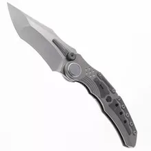 (No Box) Maxace Titanis II Pocket Knife Sand Blasted Titanium Handle Magnacut Steel Blade AM07-1-A