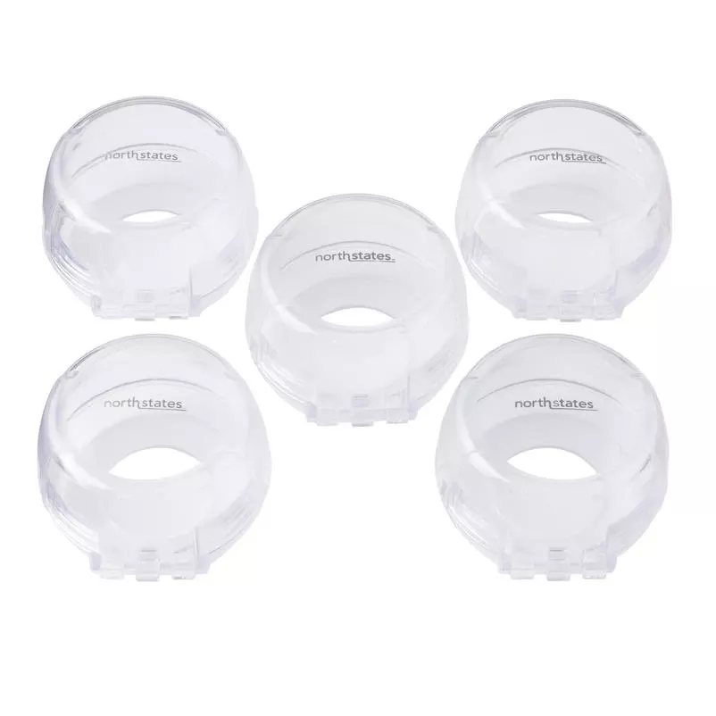 North States Toddleroo Clear Plastic Appliance Knob Covers – 5 Pack