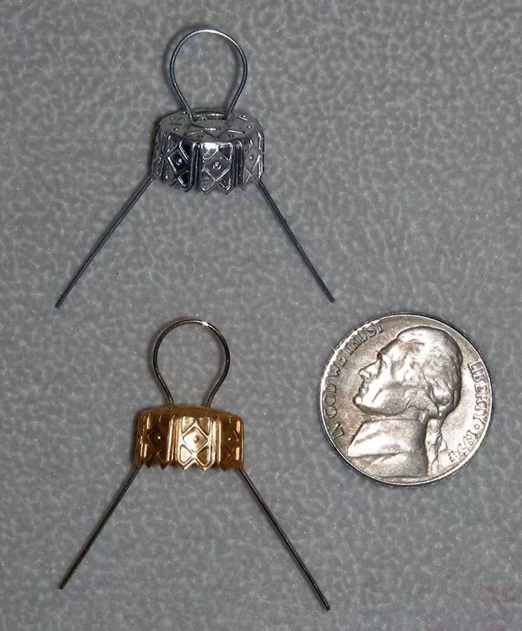 Ornament Cap – Gold 11.5 mm – 10 Piece