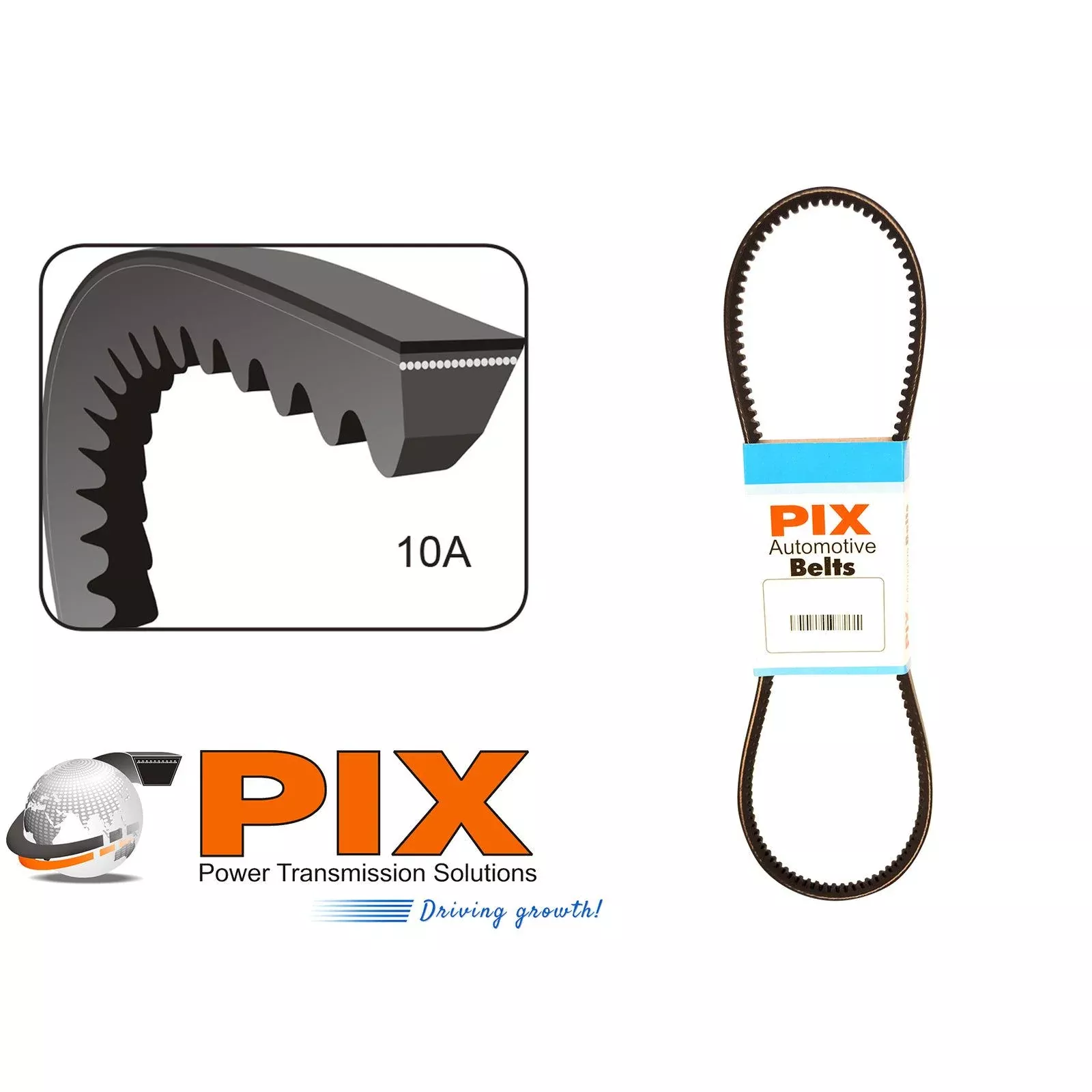 PIX - Automotive Belt Cogged 11A Section 1015mm Effective Length | 11A-1015