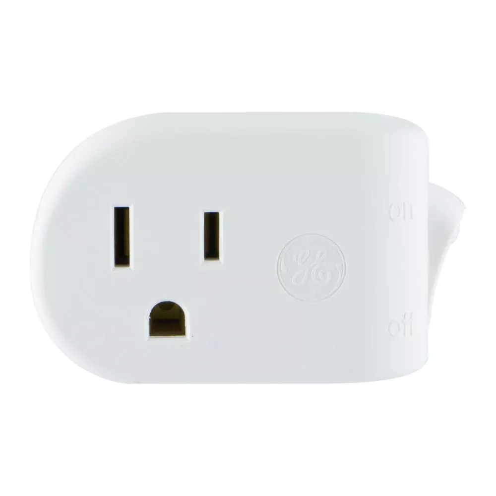 Power Switch, Grounded, Plug-in, White