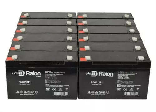 Powertron PT10-6 6V 12Ah Replacement Battery (12 Pack)