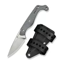 (Scratch) Open Box/Returned Civivi SOKN Fixed Blade Knife Gray G10 Handle Nitro-V Plain Edge Satin Finish C22027-2