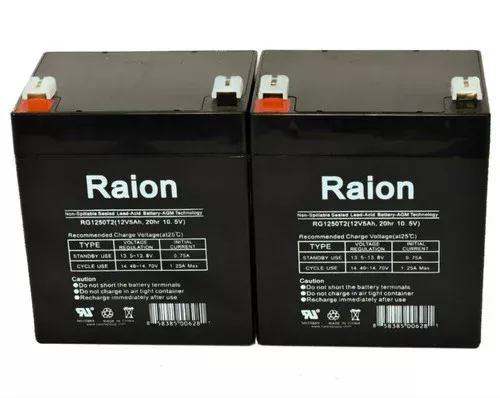 Securitron 24VOLT 4AMP 12V 5Ah Fire Alarm Battery (2 Pack)
