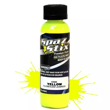 Spaz Stix Yellow Fluorescent Airbrush Ready Paint 2oz Bottle