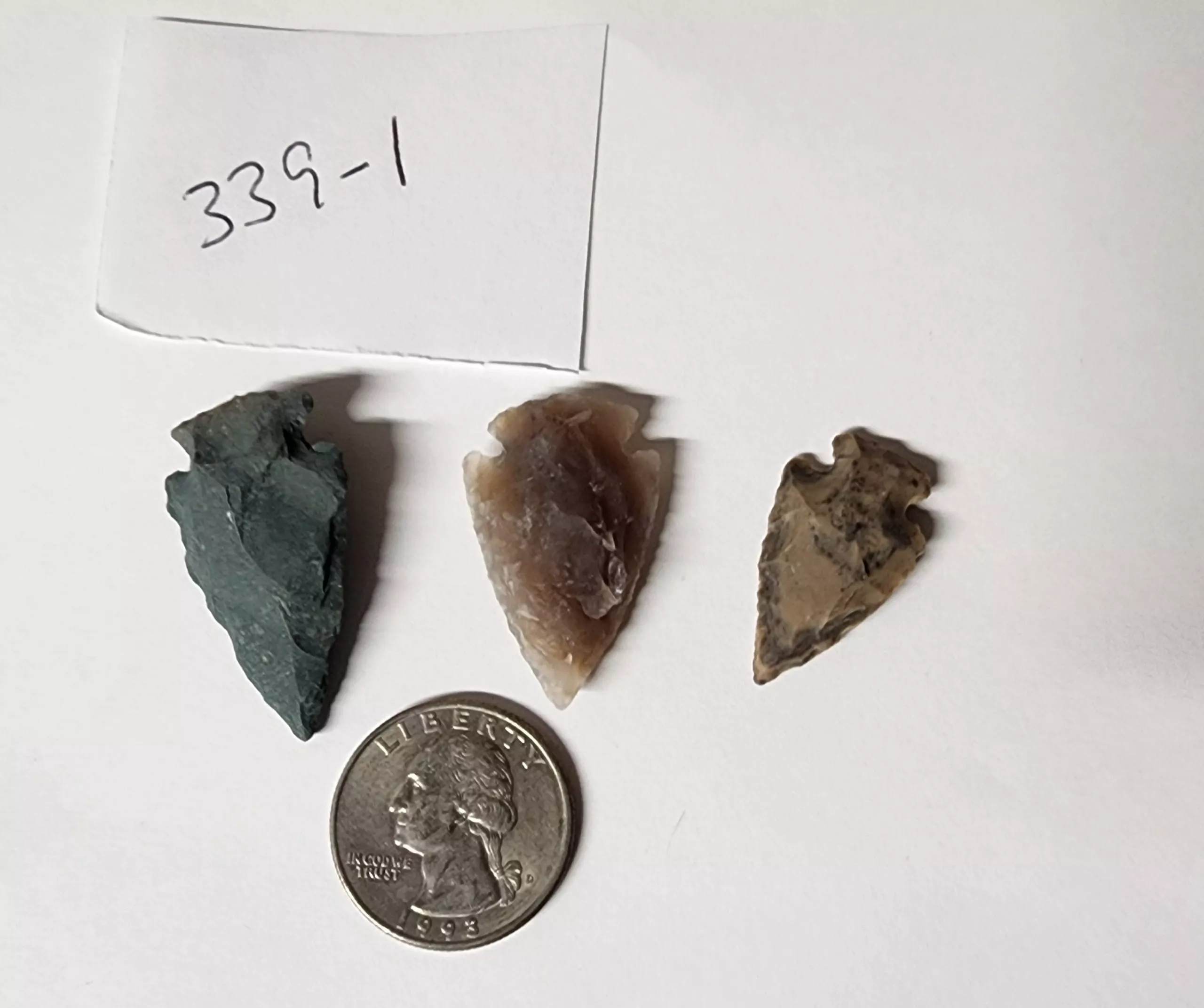 Stone Arrow Heads – 3 pieces – Lot 339-1