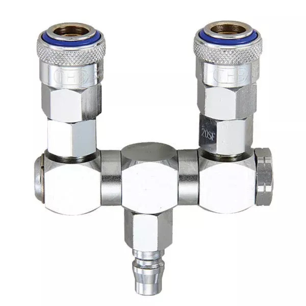 THB - Swivel Manifold - 2 Way Socket & 1 Plug - Single Action Couplers