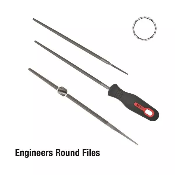 Toledo - File Round 200mm 2nd Cut CD | 08RD02CD