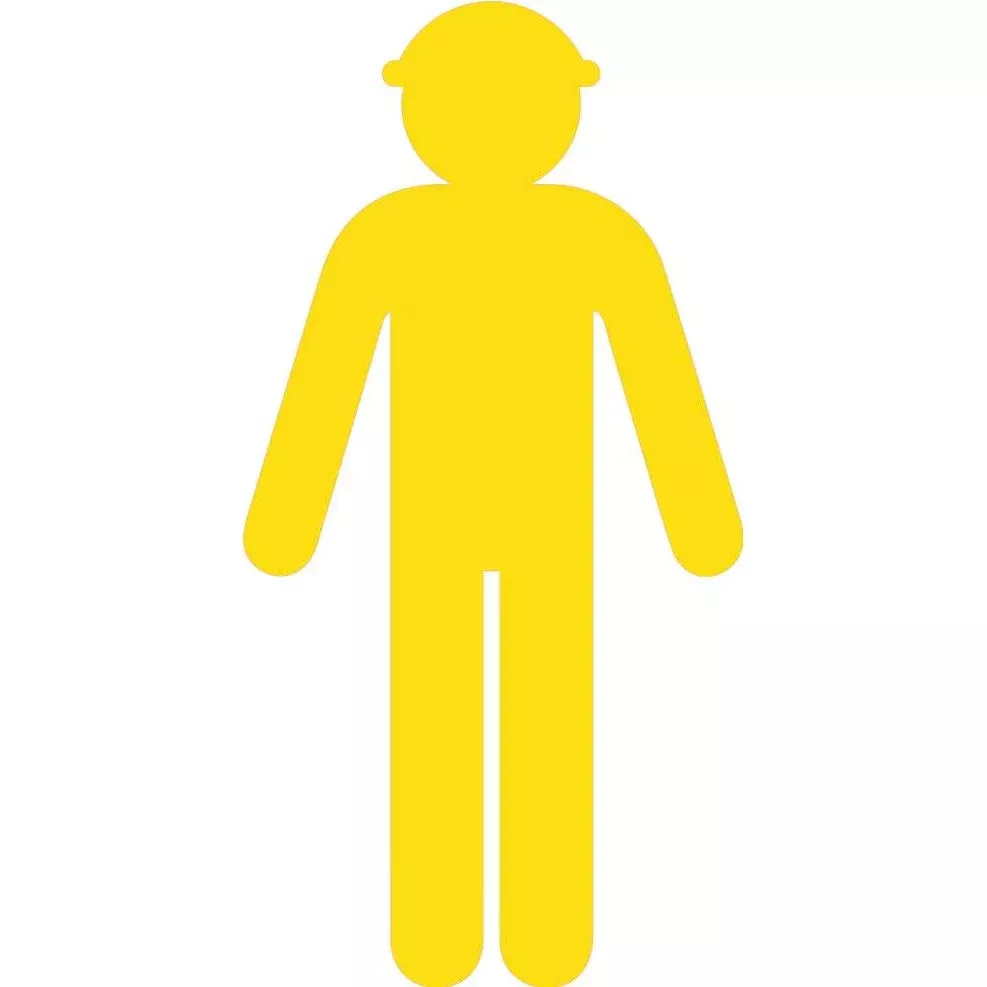 Uniform Safety Signs Yellow Cut Out Safety Construction Worker COM001