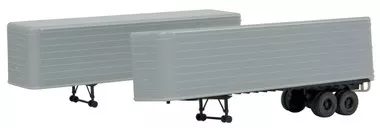 Walthers 35' Fluted-Side Trailer Undecorated 2-Pack Kit HO Scale