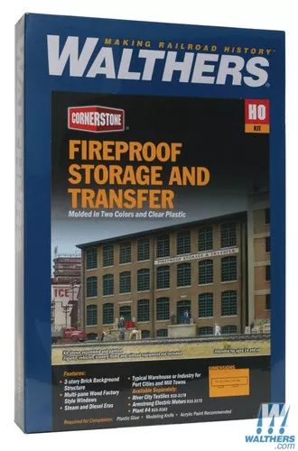 Walthers 933-3189 Fireproof Storage & Transfer Background Building Kit : HO Scale
