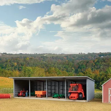Walthers 933-3347 Machinery Storage Shed Kit HO Scale