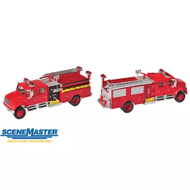 Walthers International(R) 4900 Crew Cab Fire Engine Red HO Scale