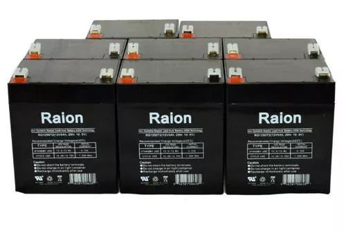Weiboer GB12-4 12V 5Ah Replacement Battery (8 Pack)