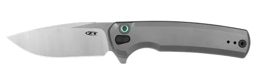 Zero Tolerance 0044 KVT Button Lock Flipper - 3.2" CPM-S45VN Stonewash Finish Blade - Contoured Titanium Handle