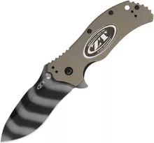 Zero Tolerance Linerlock/Flipper Folding 20th Anniversay Flat Dark Earth Anodized Aluminum Handle MagnaCut Coated Drop Point Blade ZT0350FDETS20