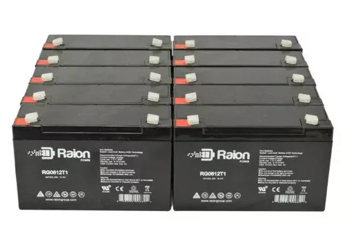 Zeus Battery PC12-6F1 6V 12Ah Replacement Battery (10 Pack)
